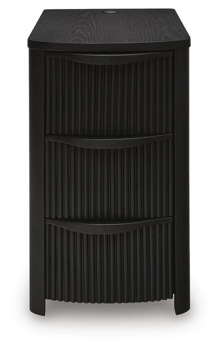 Signature Design Black Chair Side End Table