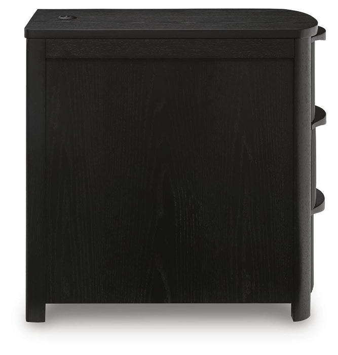 Signature Design Black Chair Side End Table