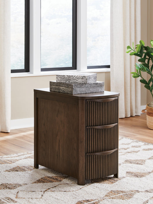 Signature Design Dark Brown Chair Side End Table