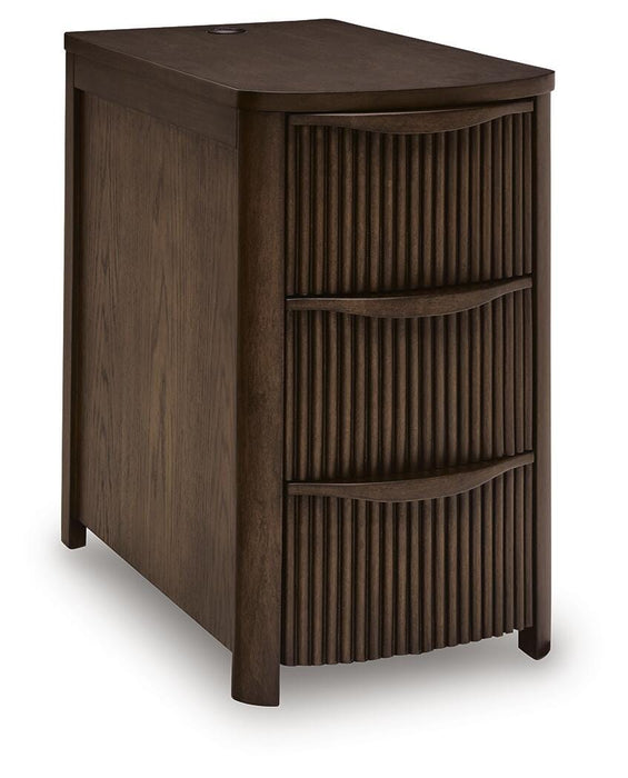 Signature Design Dark Brown Chair Side End Table