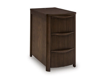 Signature Design Dark Brown Chair Side End Table