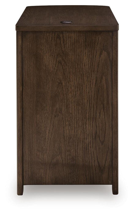 Signature Design Dark Brown Chair Side End Table
