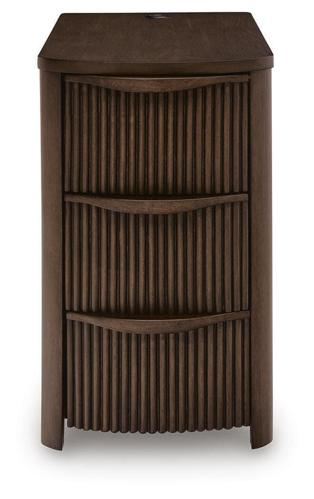 Signature Design Dark Brown Chair Side End Table