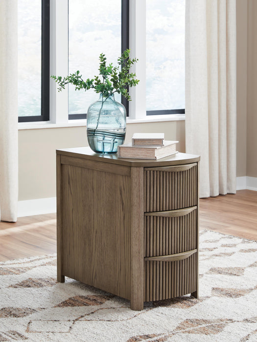Signature Design Light Brown Chair Side End Table