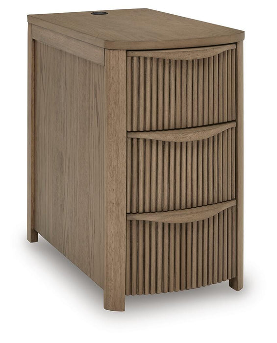 Signature Design Light Brown Chair Side End Table