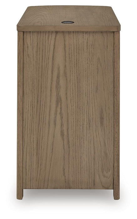 Signature Design Light Brown Chair Side End Table