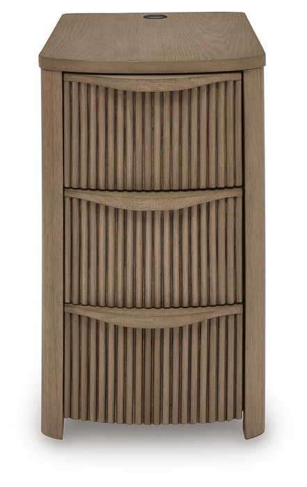 Signature Design Light Brown Chair Side End Table