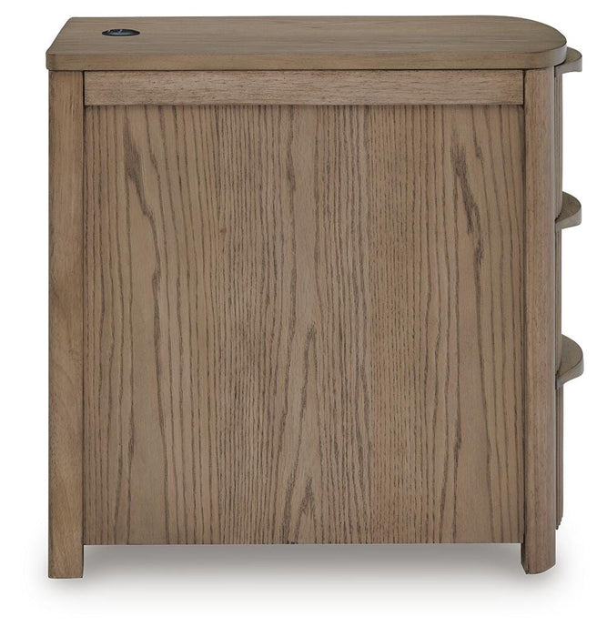 Signature Design Light Brown Chair Side End Table