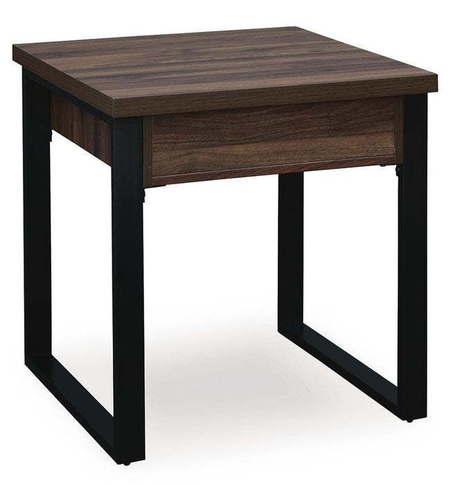 Signature Design Dark Brown Square End Table