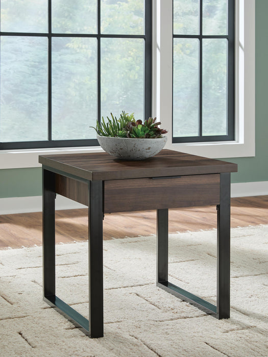 Signature Design Dark Brown Square End Table