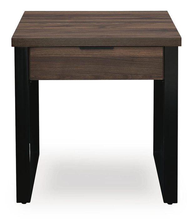 Signature Design Dark Brown Square End Table