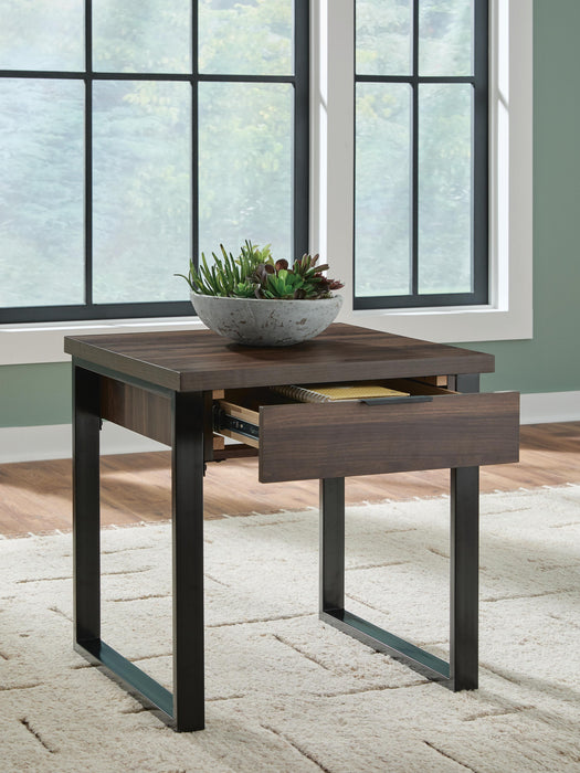 Signature Design Dark Brown Square End Table