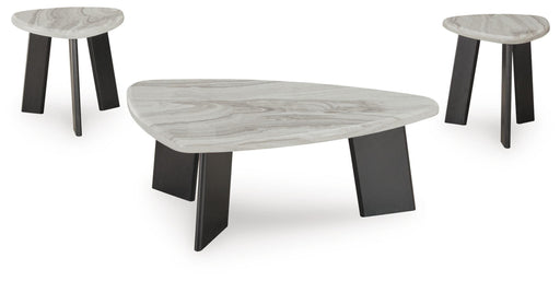 Signature Design Gray/Black Occasional Table Set (3/CN)