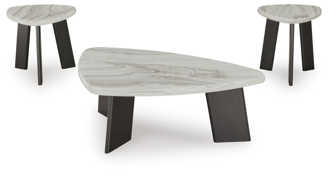 Signature Design Gray/Black Occasional Table Set (3/CN)