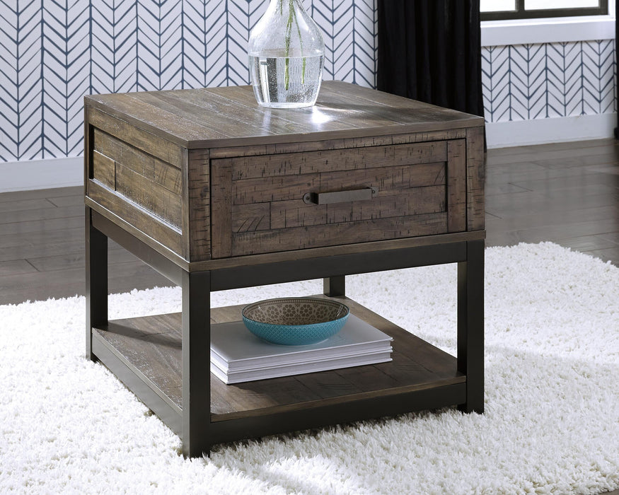 Signature Design Grayish Brown Rectangular End Table