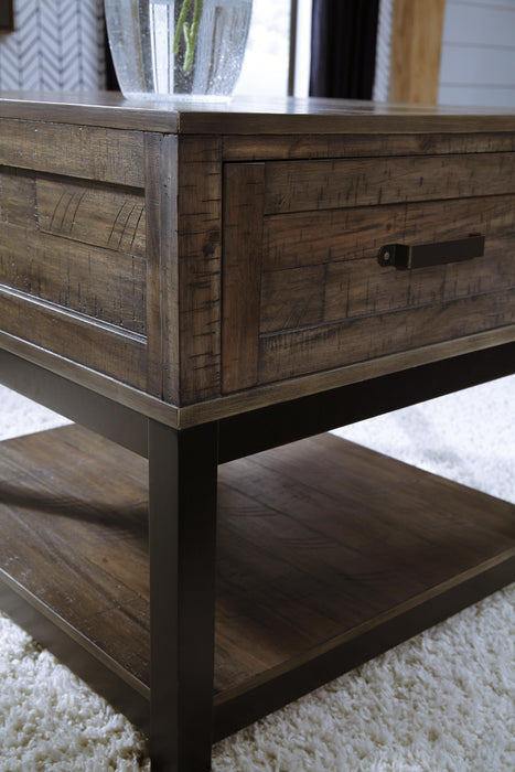 Signature Design Grayish Brown Rectangular End Table