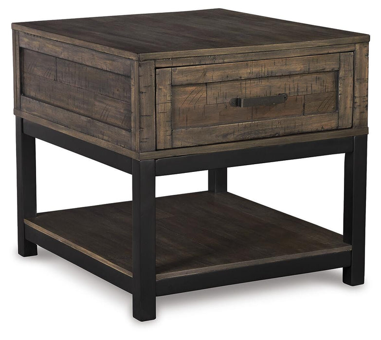 Signature Design Grayish Brown Rectangular End Table