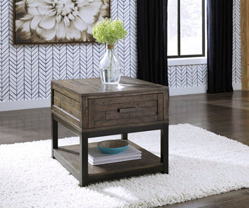 Signature Design Grayish Brown Rectangular End Table