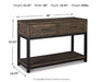 Signature Design Grayish Brown Sofa Table