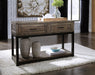 Signature Design Grayish Brown Sofa Table