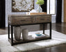 Signature Design Grayish Brown Sofa Table