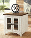 Signature Design White/Brown Rectangular End Table