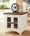 Signature Design White/Brown Rectangular End Table