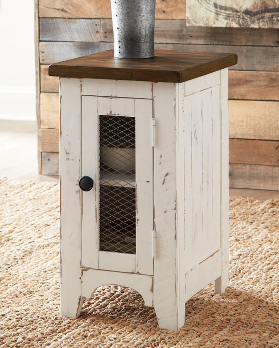 Signature Design White/Brown Chair Side End Table