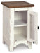 Signature Design White/Brown Chair Side End Table