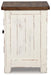 Signature Design White/Brown Chair Side End Table