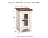 Signature Design White/Brown Chair Side End Table
