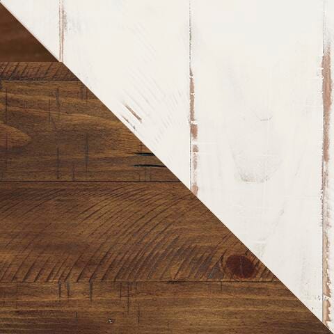 Signature Design White/Brown Rectangular End Table