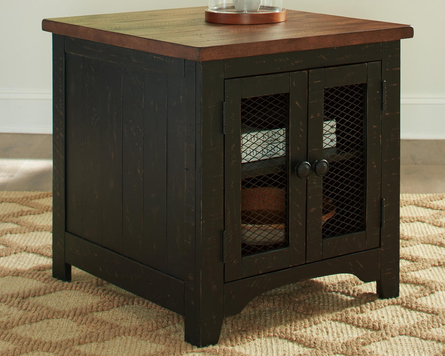 Signature Design Black/Brown Rectangular End Table