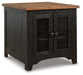 Signature Design Black/Brown Rectangular End Table