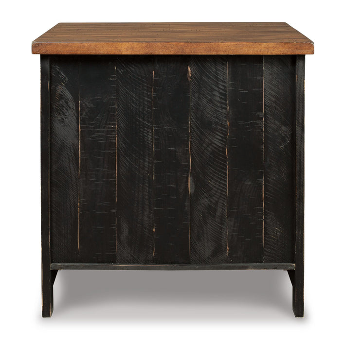 Signature Design Black/Brown Rectangular End Table