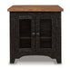 Signature Design Black/Brown Rectangular End Table