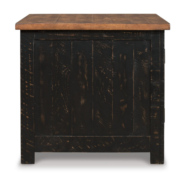 Signature Design Black/Brown Rectangular End Table
