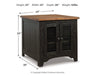 Signature Design Black/Brown Rectangular End Table