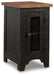 Signature Design Black/Brown Chair Side End Table