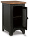 Signature Design Black/Brown Chair Side End Table