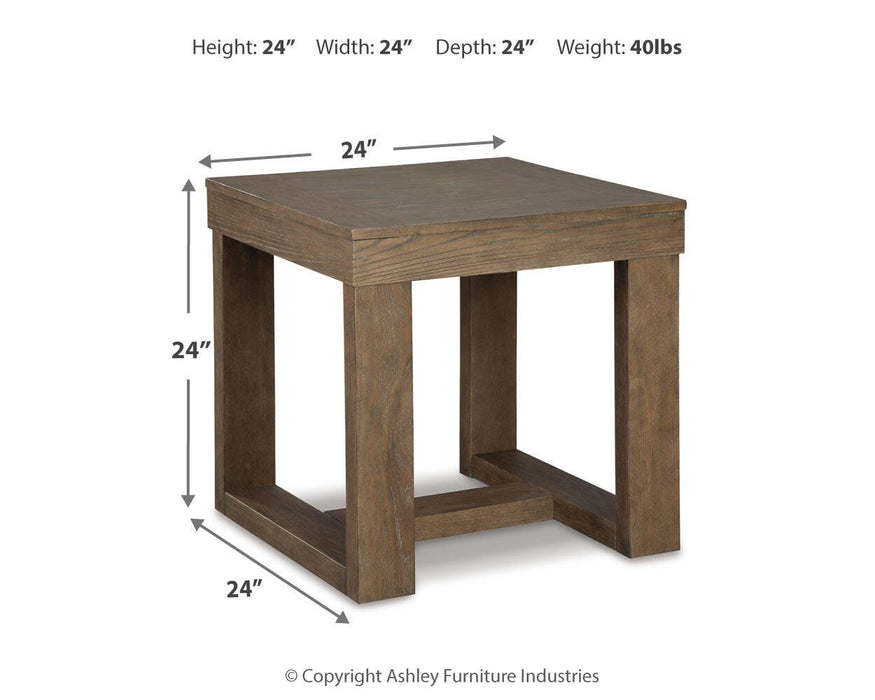 Signature Design Gray Square End Table