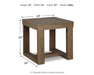 Signature Design Gray Square End Table