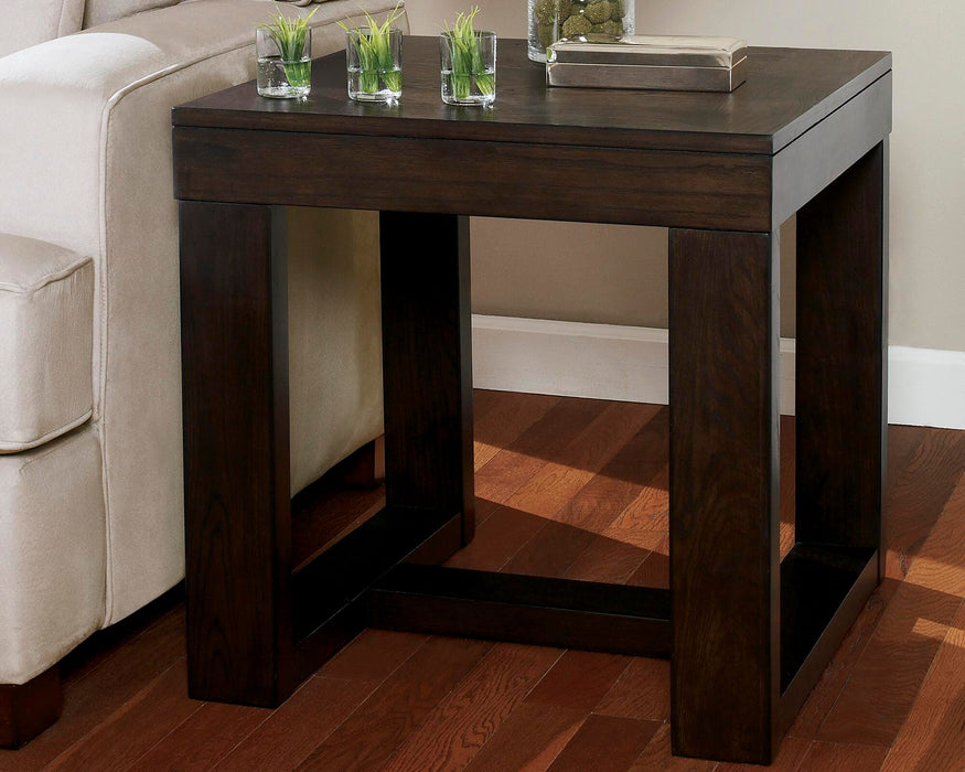 Signature Design Dark Brown Square End Table
