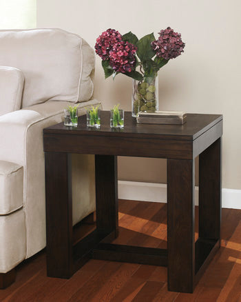 Signature Design Dark Brown Square End Table
