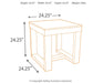 Signature Design Dark Brown Square End Table