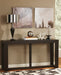 Signature Design Dark Brown Sofa Table