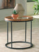 Signature Design Medium Brown Round End Table