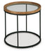 Signature Design Medium Brown Round End Table