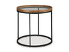Signature Design Medium Brown Round End Table