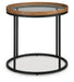 Signature Design Medium Brown Round End Table